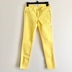 Vintage Abercrombie & Fitch Skinny Jeans Bright Yellow low rise Size 24 – NWT
